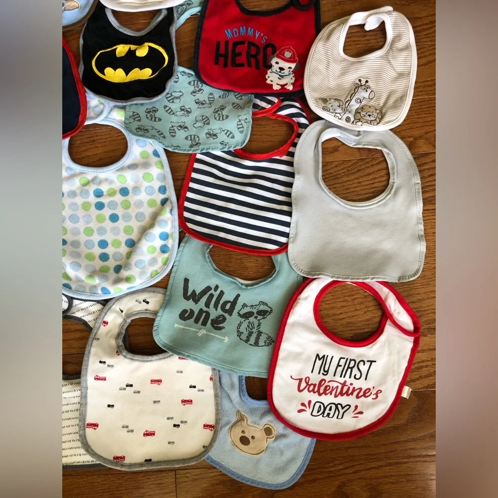 Baby Bib Lot- 25 total